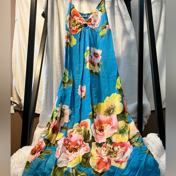 Island Planet Miami Beach size small beach cover up or summer floral dress👗🦋🌸 - Picture 1 of 9